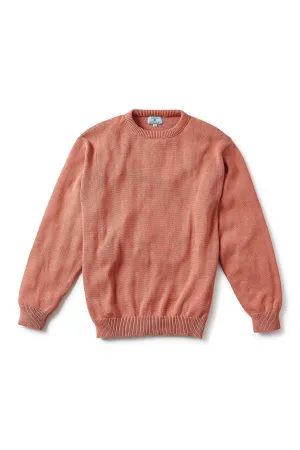 LaserCut Edges Yachtsman Crewneck Sweater Brick Red