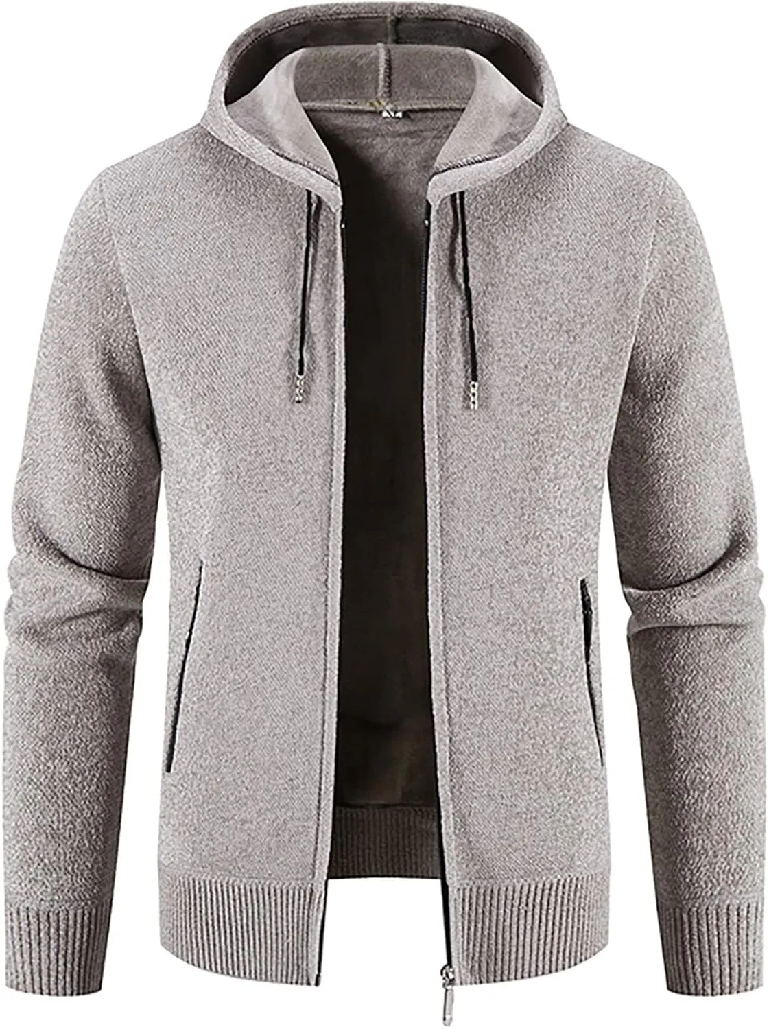 Ymosrh Men's Winter Coats Full Zip Hoodie Fleece Jacket Sweatshirt Sherpa Lined Work Coat Mens, L-3XL