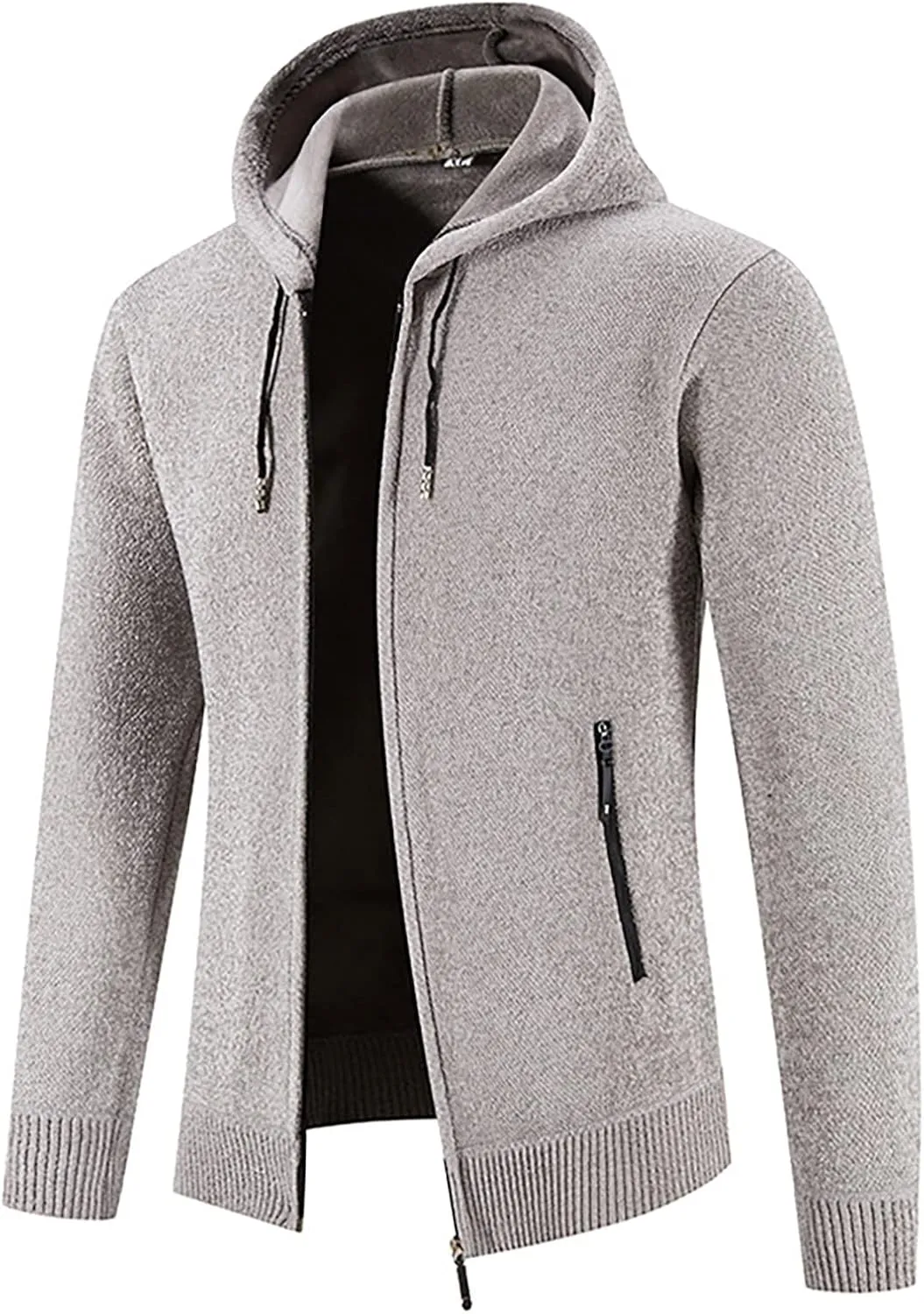Ymosrh Men's Winter Coats Full Zip Hoodie Fleece Jacket Sweatshirt Sherpa Lined Work Coat Mens, L-3XL