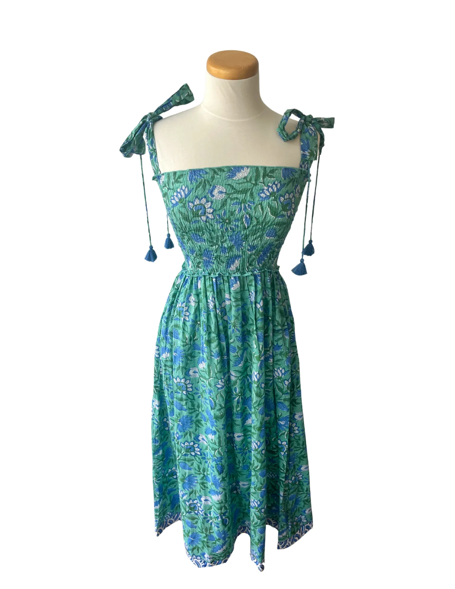 Semi Casual Smooth-Lining Kingston Dress Teal Garden