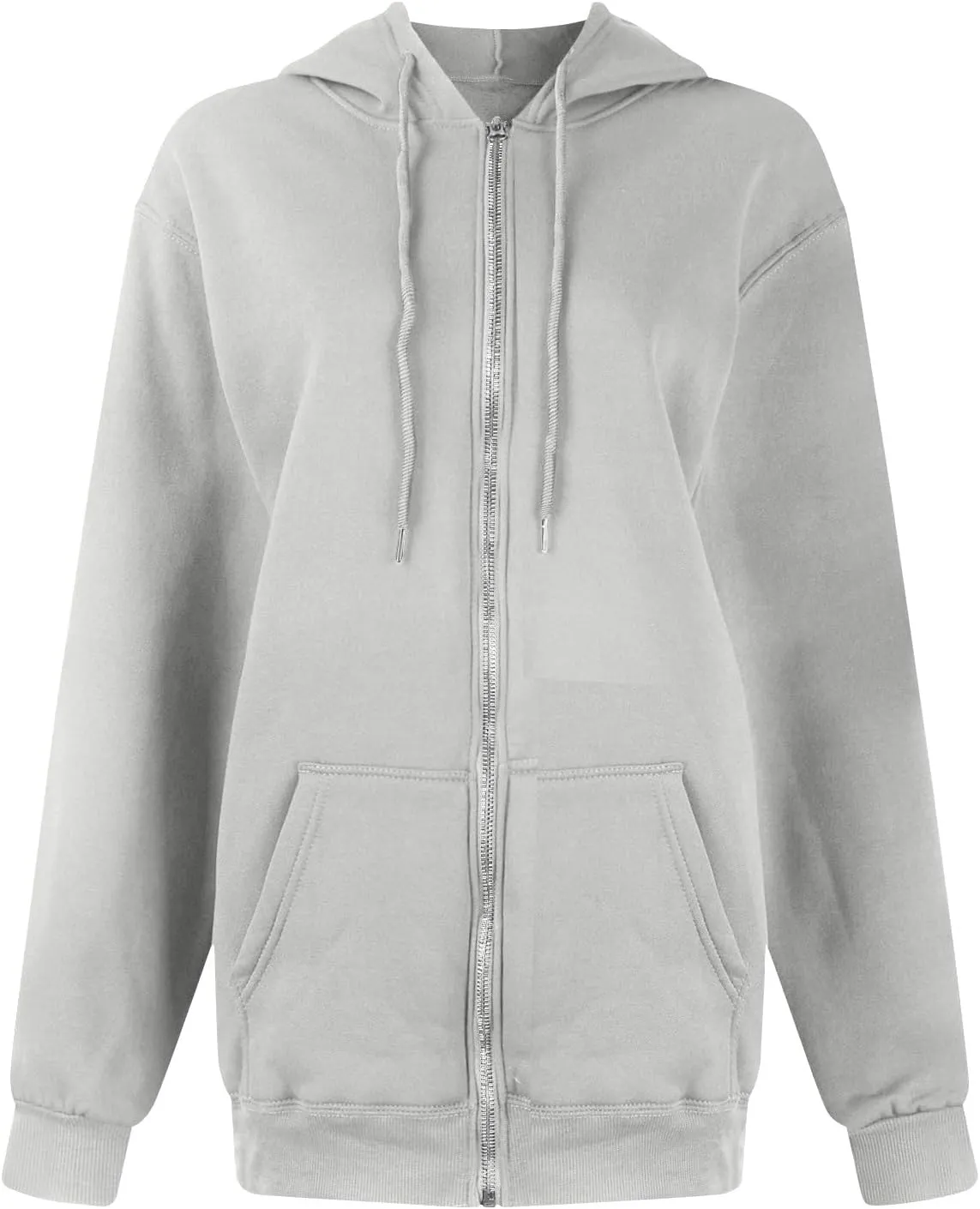 Zip Up Hoodie Women Fleece Oversized Sweatshirt Hoodies Casual Drawstring Athletic Sweat Zip Up Jackets with Pockets