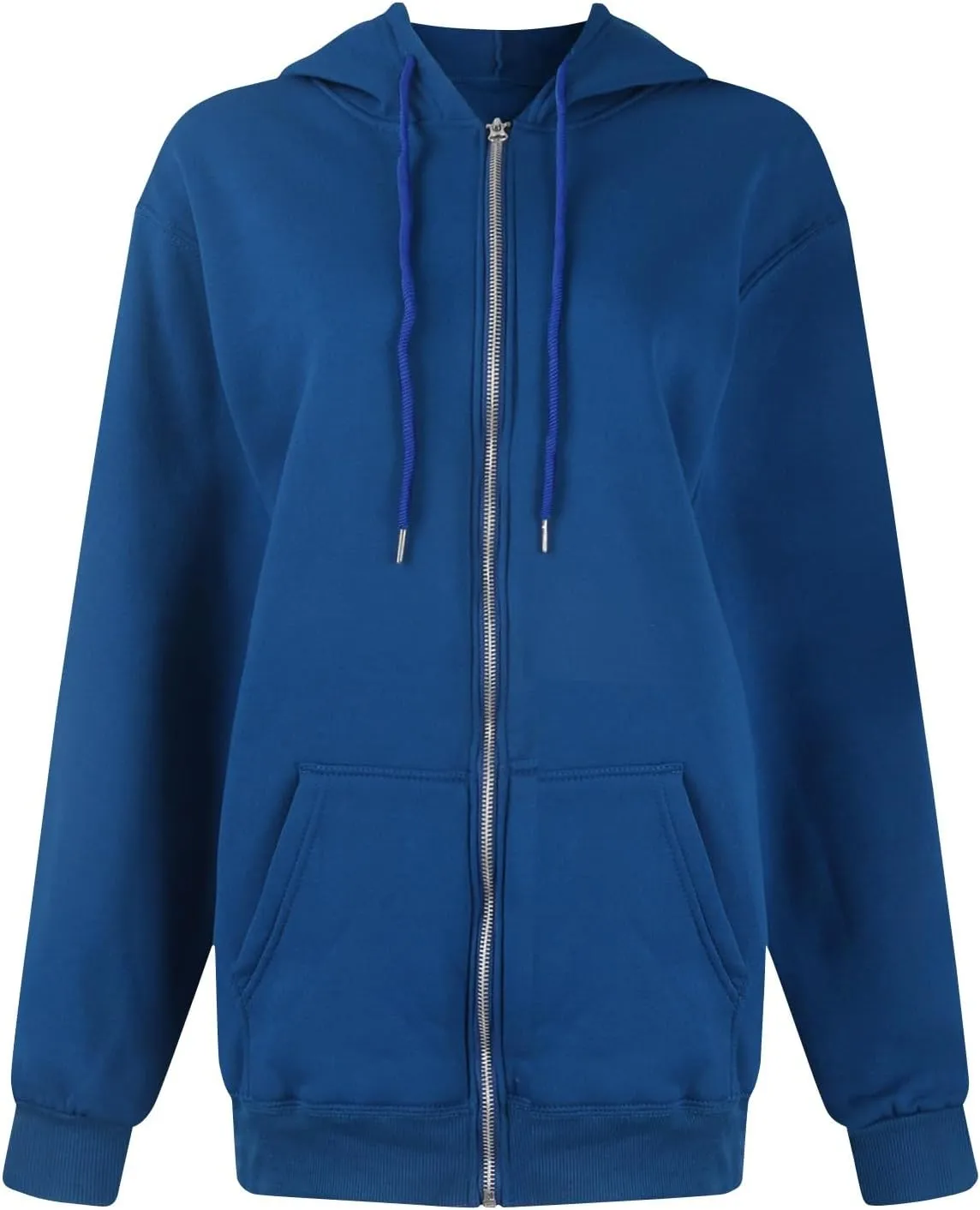 Zip Up Hoodie Women Fleece Oversized Sweatshirt Hoodies Casual Drawstring Athletic Sweat Zip Up Jackets with Pockets