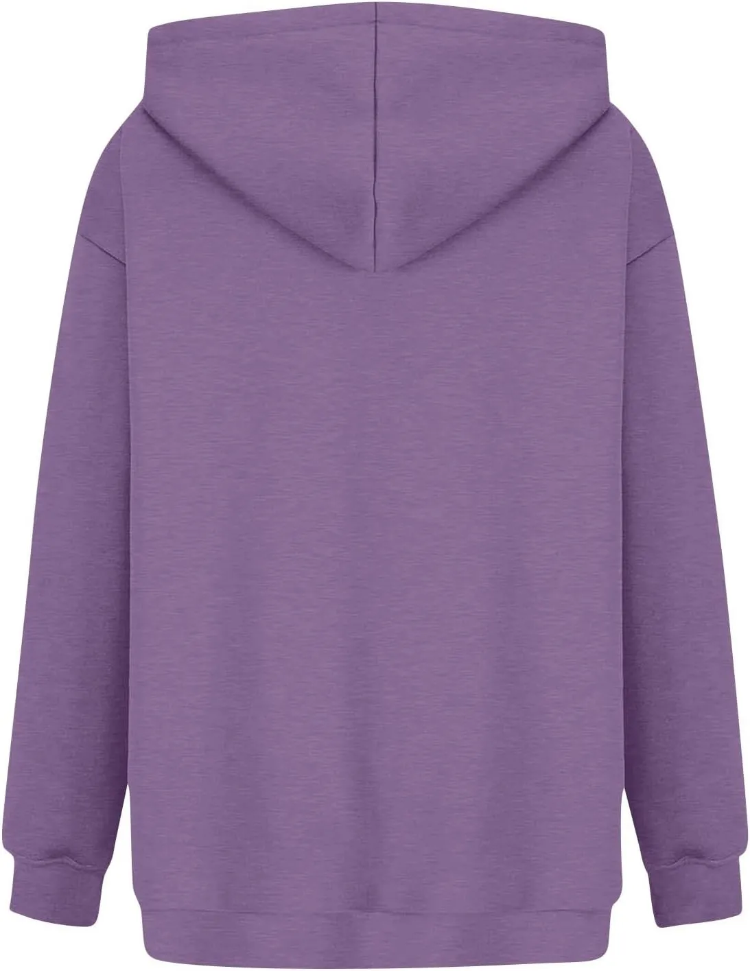 Zip Up Hoodie Women Lightweight Fleece Zip Up Jacket Casual Loose Long Sleeve Plain Hooded Sweatshirt with Pockets